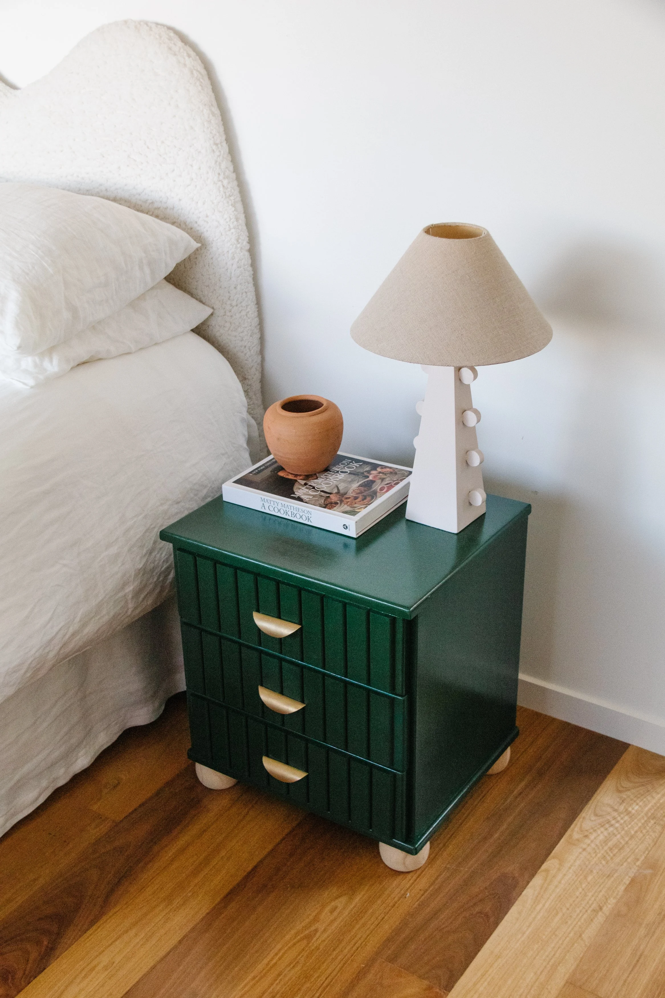 Upcycled top bedside drawers
